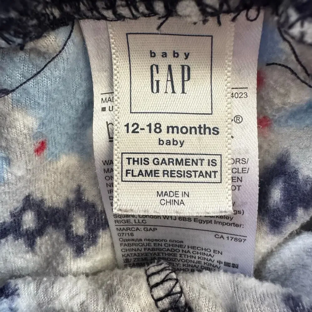 Bundle of babyGap Fleece Pajama Sets: Christmas Dinosaurs and Abominable Snowman